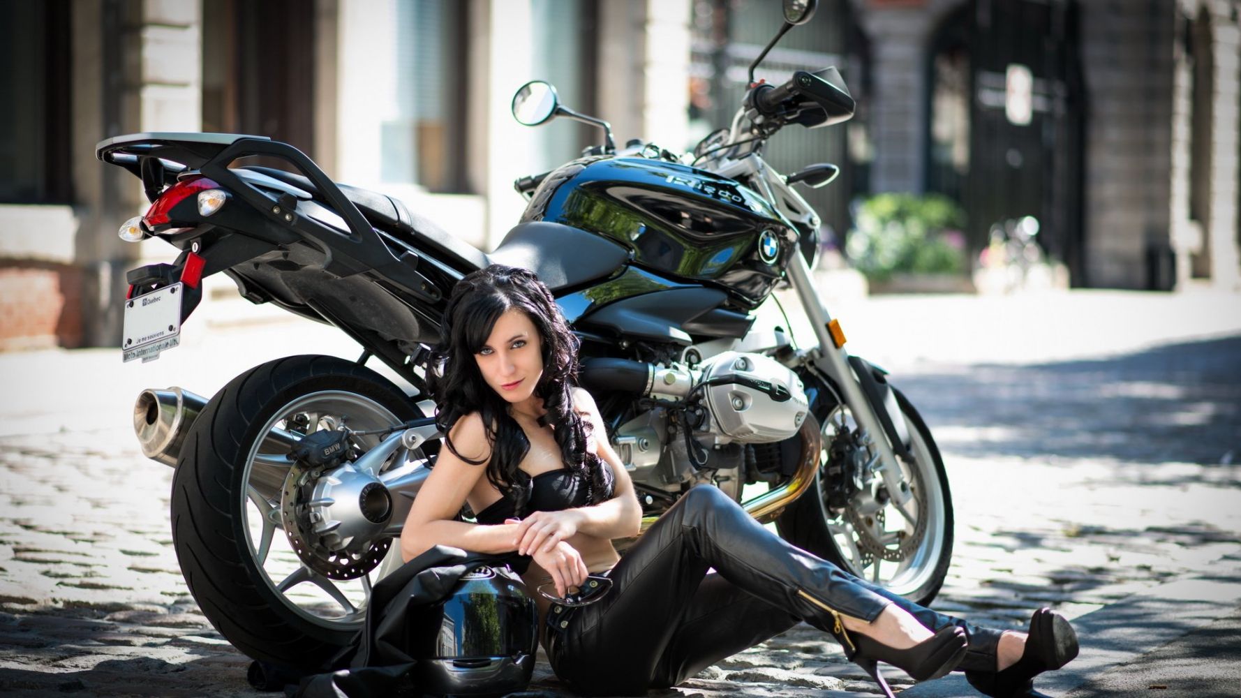 European women on bikes in Stepanakert