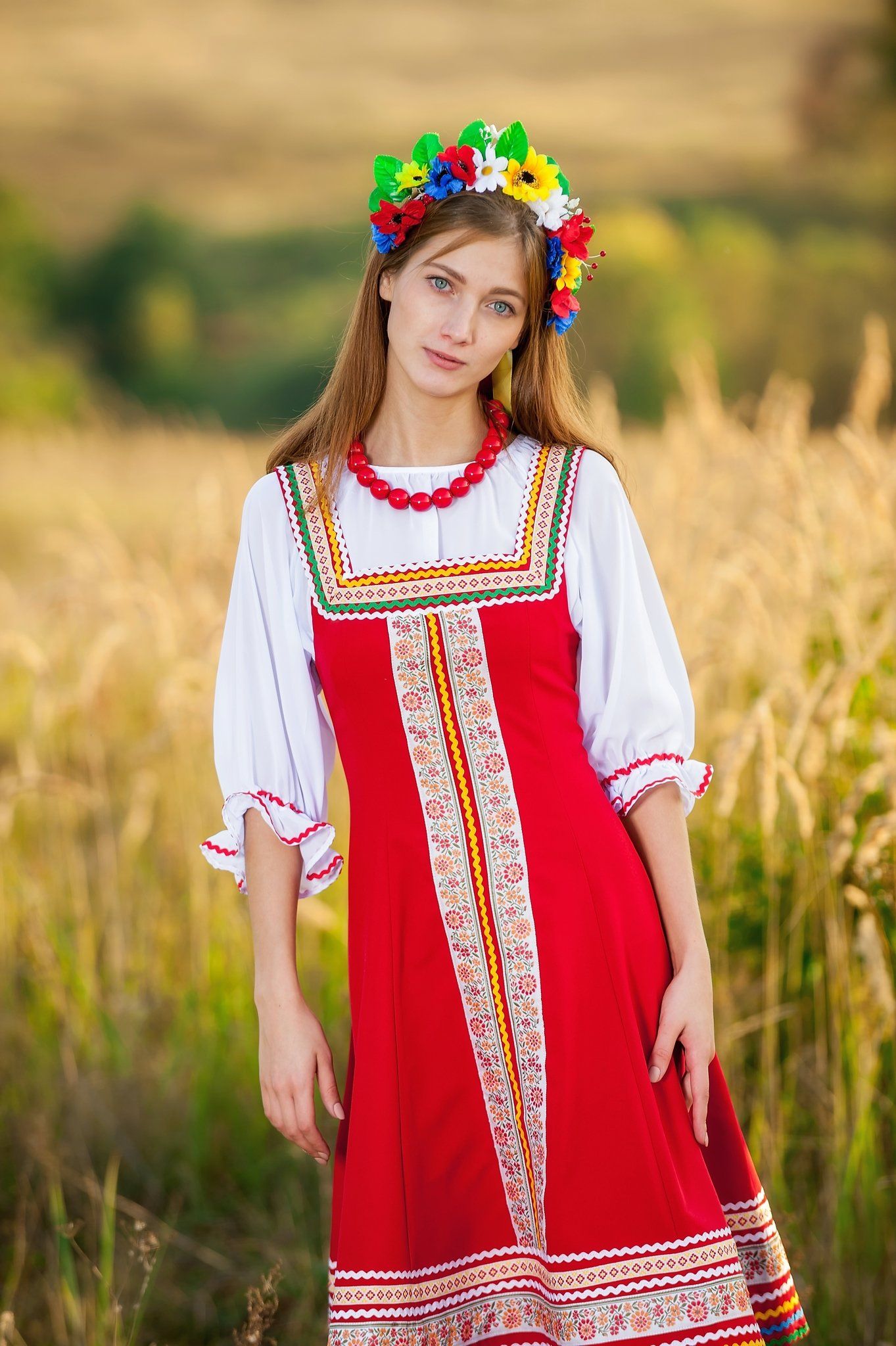 Women in Slavic costumes in Stepanakert — step in, relax, and chat live